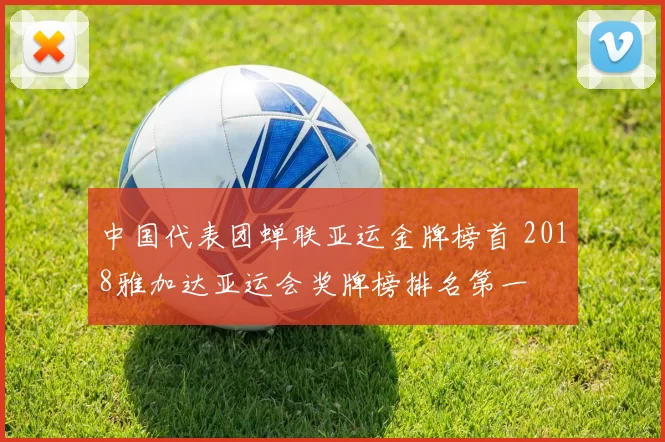 中国代表团蝉联亚运金牌榜首 2018雅加达亚运会奖牌榜排名第一